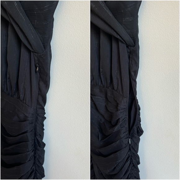 HOUSE OF HARLOW 1960 • Ruched Mini Dress in Black - Picture 6 of 15